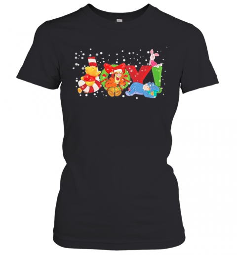Pooh And Friend Joy Christmas T-Shirt Classic Women's T-shirt