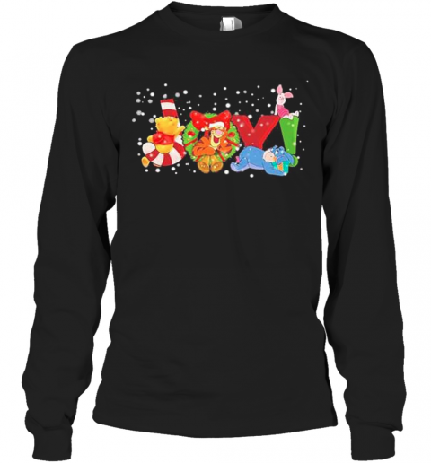 Pooh And Friend Joy Christmas T-Shirt Long Sleeved T-shirt 