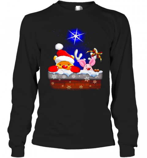 Pooh And Piglet Christmas T-Shirt Long Sleeved T-shirt 