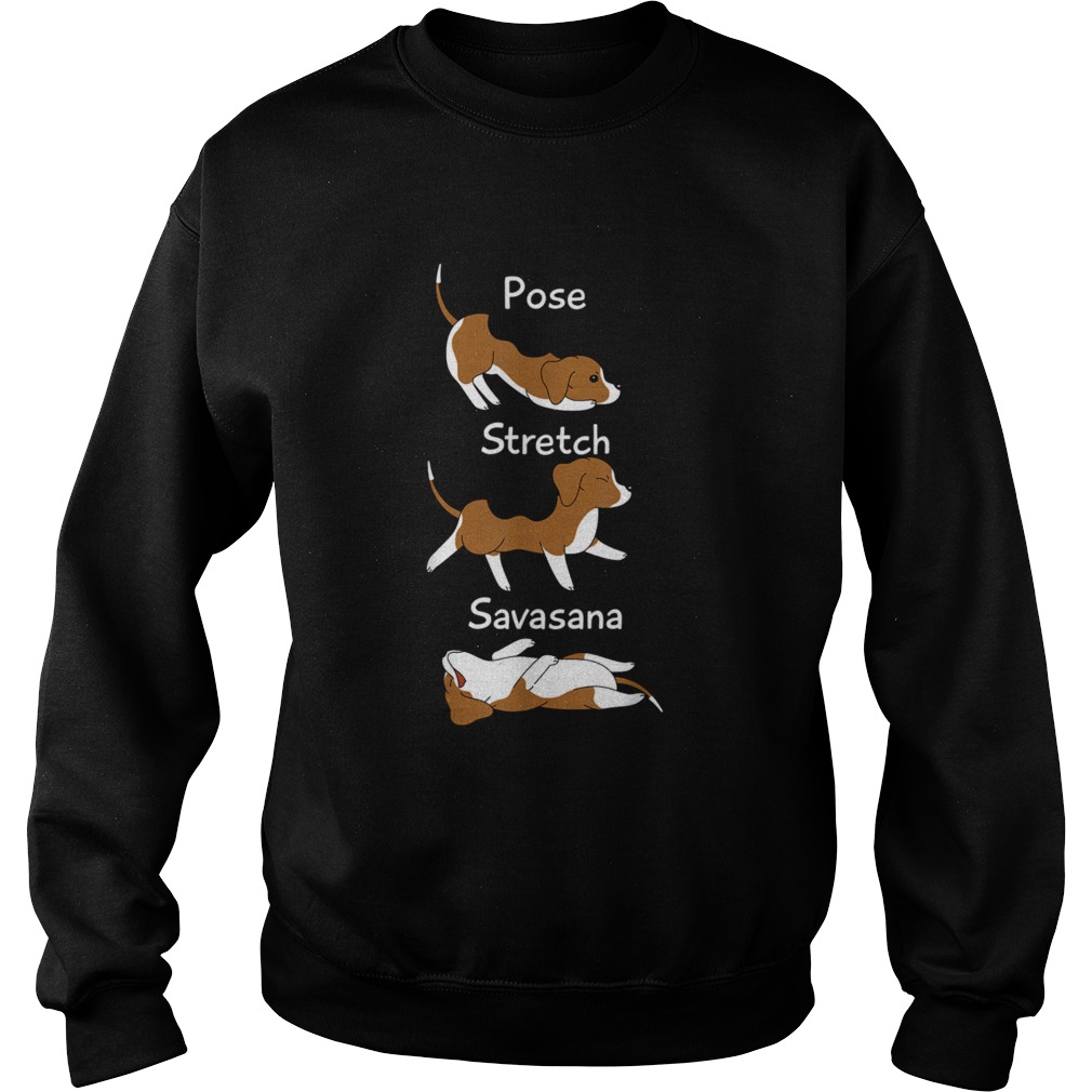 Pose Stretch Savasana Beagle Dog Sweatshirt