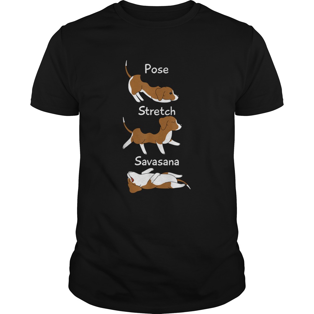 Pose Stretch Savasana Beagle Dog shirt