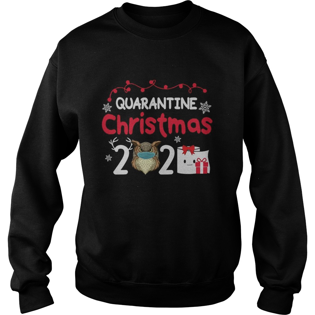 Quarantine Christmas Owl Mask Toilet Paper 2020 Sweatshirt