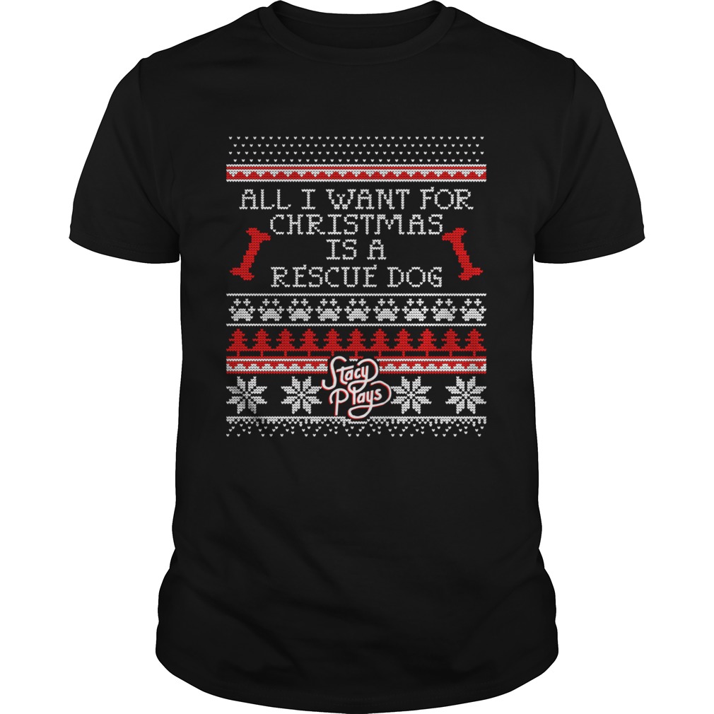 Rescue Dog Christmas shirt