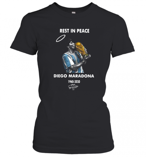 Rest In Peace Diego Maradona 1960 2020 Signature T-Shirt Classic Women's T-shirt
