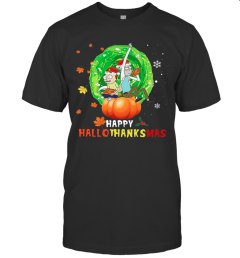 Rick And Morty Happy Hallothanksmas T-Shirt Classic Men's T-shirt