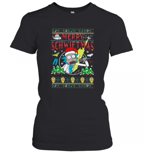 Rick And Morty Merry Schwiftmas Christmas T-Shirt Classic Women's T-shirt