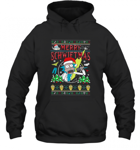 Rick And Morty Merry Schwiftmas Christmas T-Shirt Unisex Hoodie