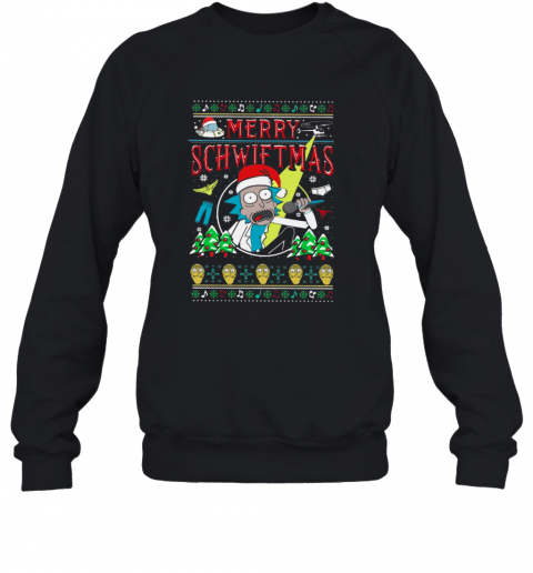 Rick And Morty Merry Schwiftmas Christmas T-Shirt Unisex Sweatshirt