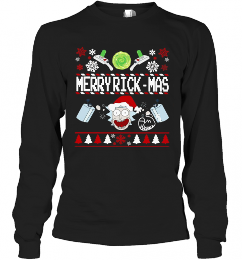 Rick And Morty Merry Swiftmas Merry Rickmas Ugly Christmas T-Shirt Long Sleeved T-shirt 