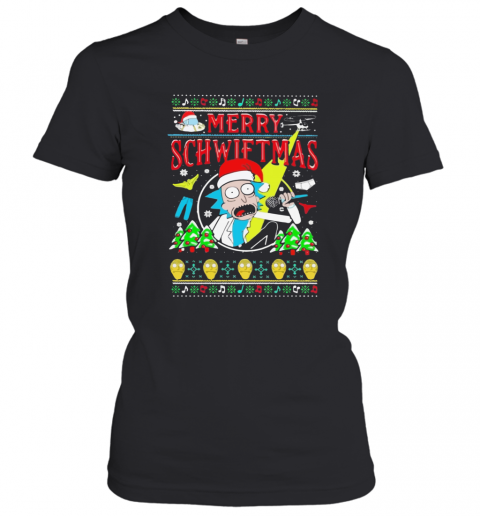 Rick Sanchez Santa Merry Schwiftmas Ugly Christmas T-Shirt Classic Women's T-shirt