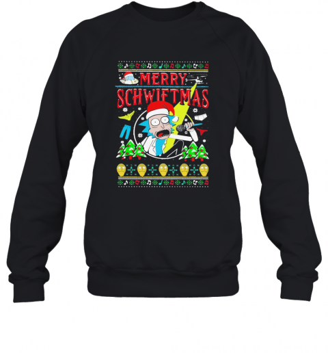 Rick Sanchez Santa Merry Schwiftmas Ugly Christmas T-Shirt Unisex Sweatshirt