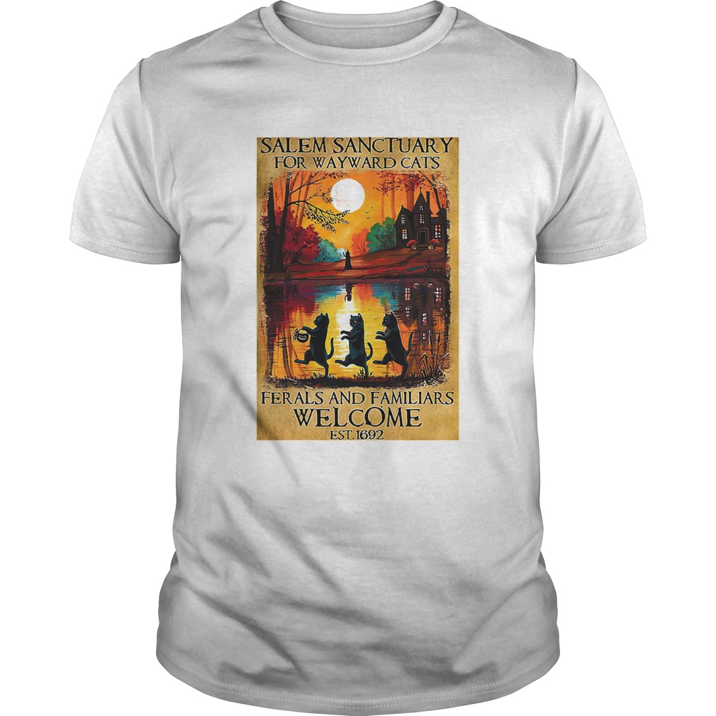 Salem Sanctuary For Wayward Cats Ferals And Familiars Welcome shirt