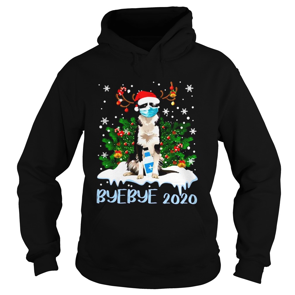 Santa Bernese Mountain Dog Face Mask Bye Bye 2020 Merry Christmas Hoodie