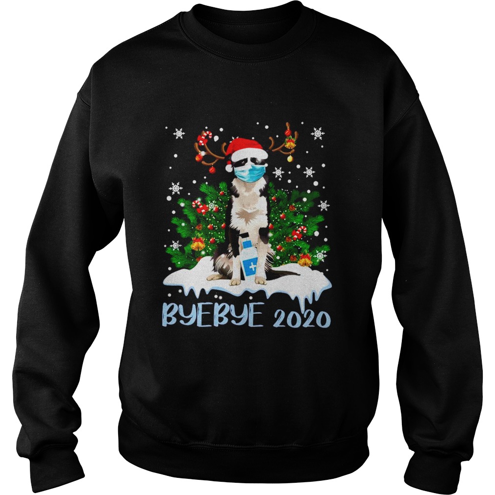Santa Bernese Mountain Dog Face Mask Bye Bye 2020 Merry Christmas Sweatshirt
