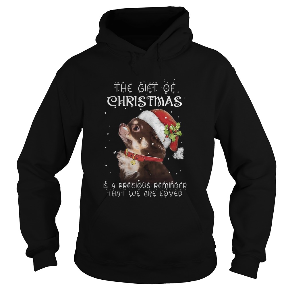Santa Chihuahua The Gift Of Christmas Is A Precious Reminder That We Are Loved Hoodie