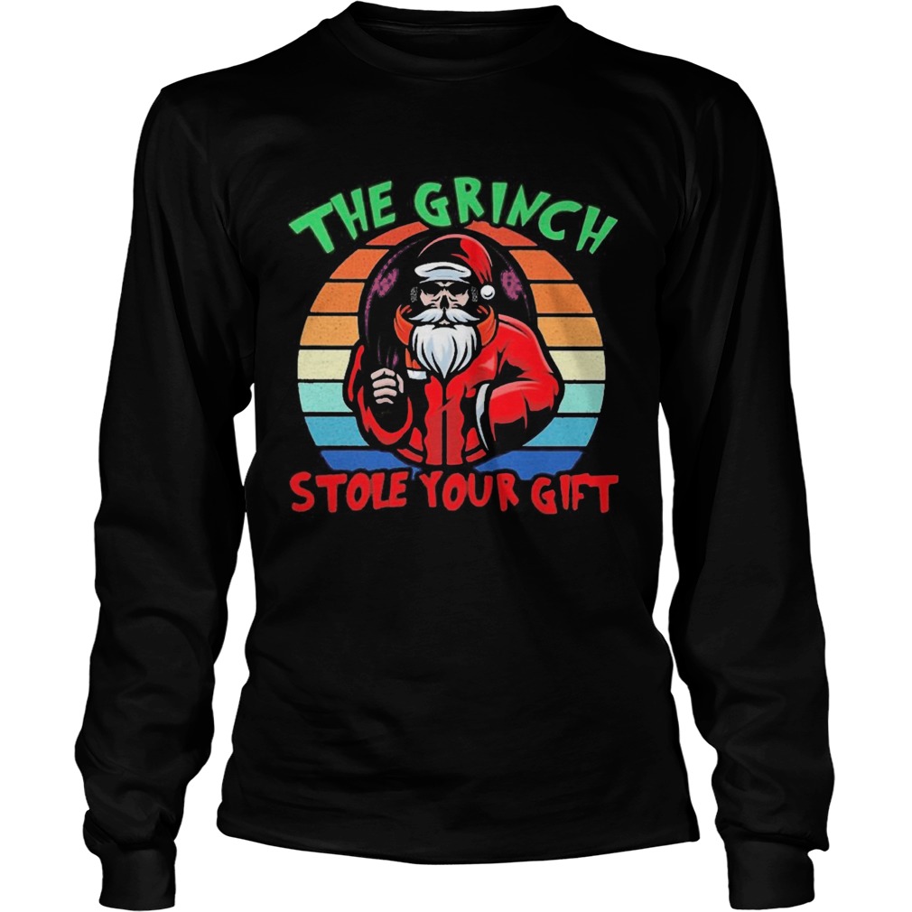 Santa Claus the Grinch stole your gilf vintage Long Sleeve