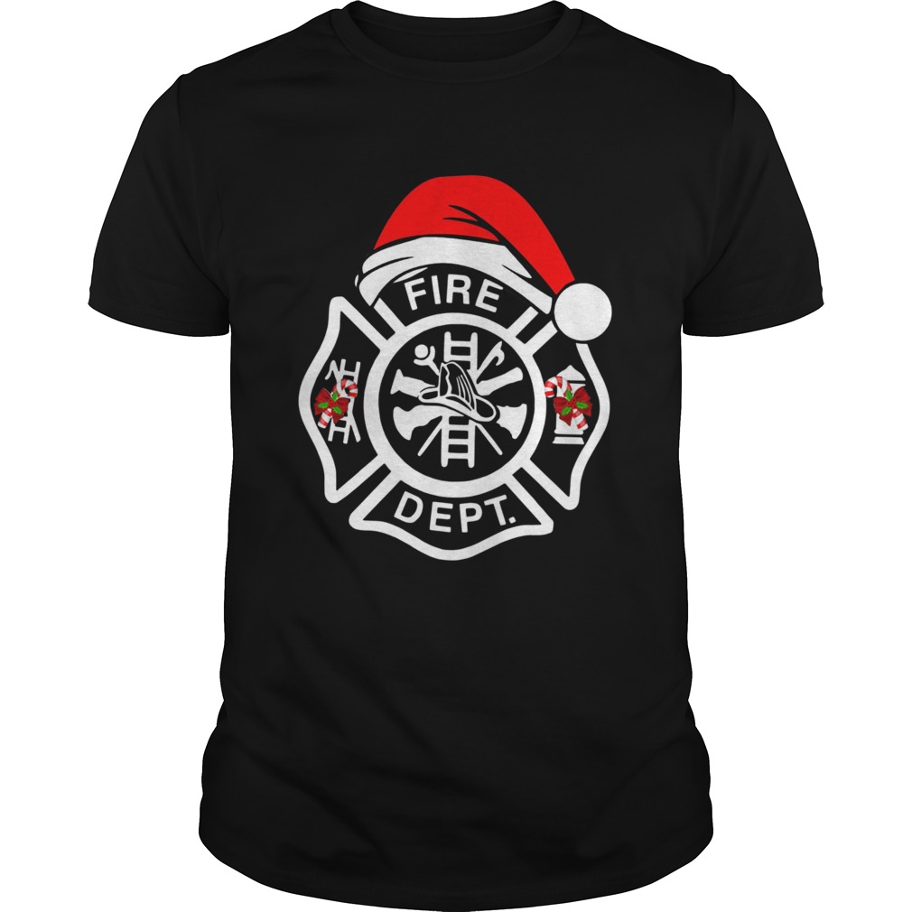 Santa Fire Dept Merry Christmas shirt