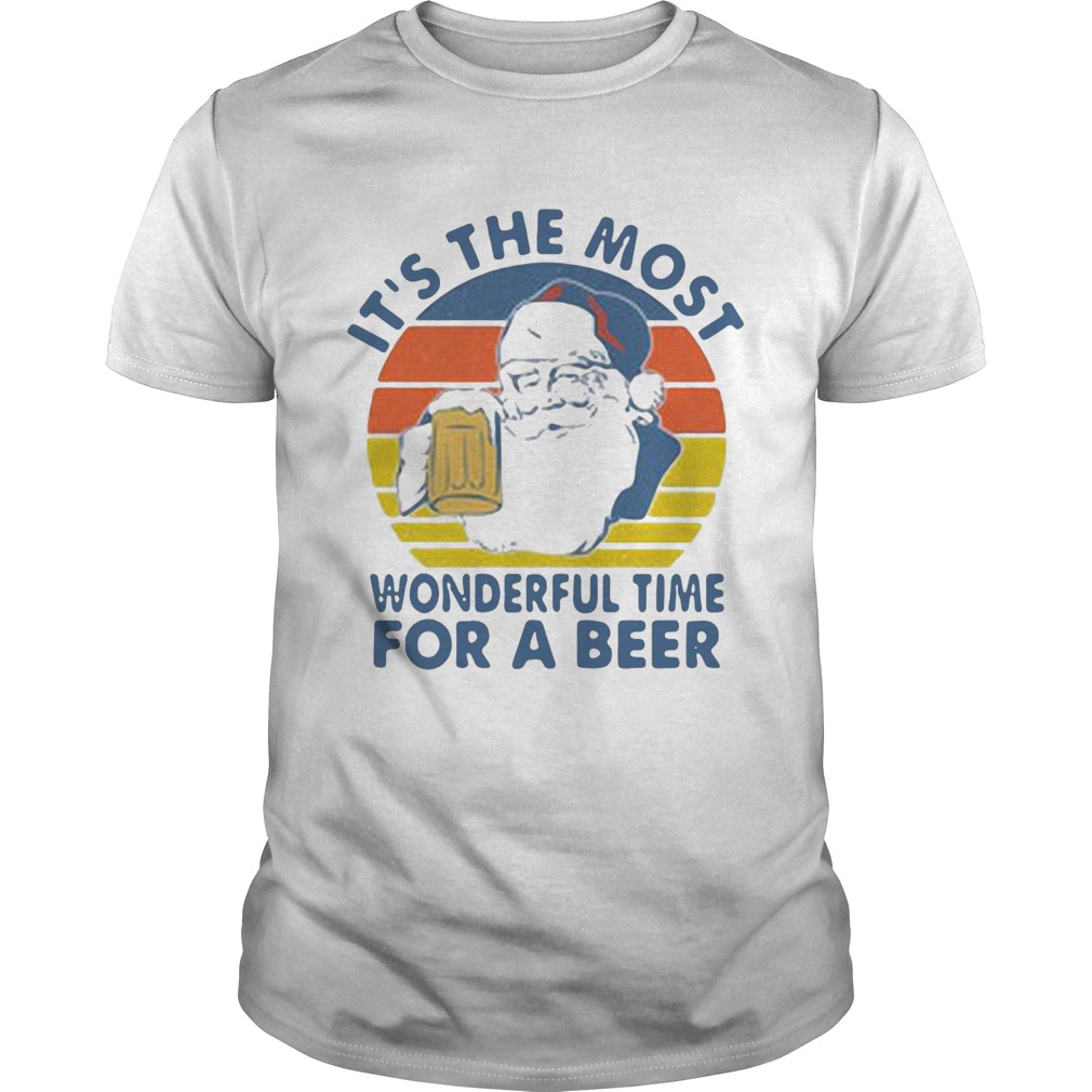 Santa Its The Most Wonderful Time For A Beer Vintage shirt