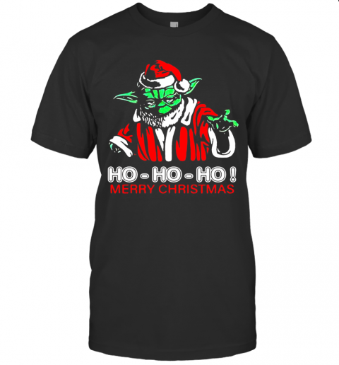 Santa Master Yoda Ho Ho Ho Merry Christmas T-Shirt