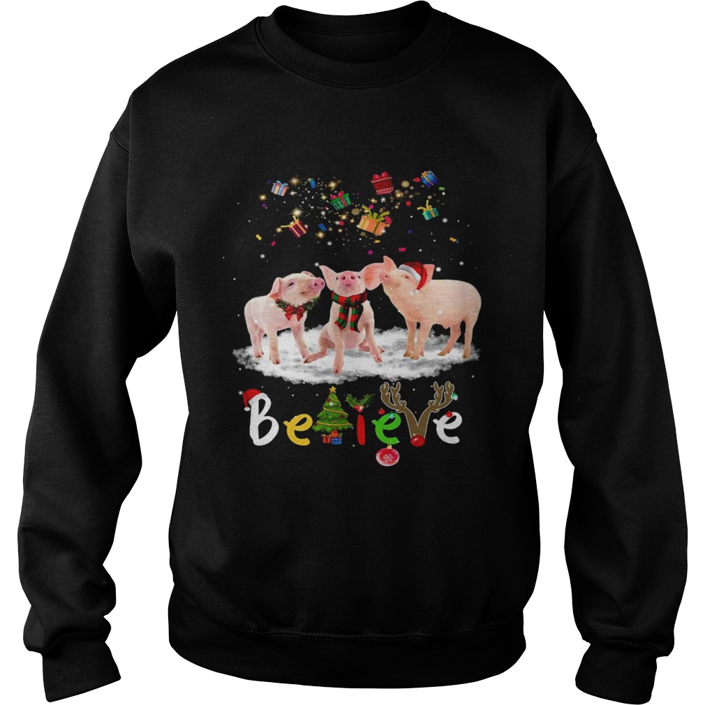 Santa Pig Believe Christmas Sweatshirt