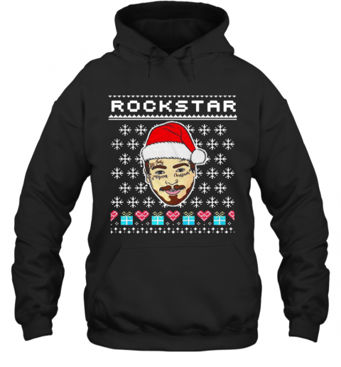 Santa Post Malone Rockstar Ugly Christmas Sweater T-Shirt Unisex Hoodie