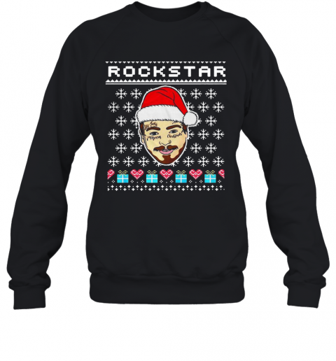 Santa Post Malone Rockstar Ugly Christmas Sweater T-Shirt Unisex Sweatshirt