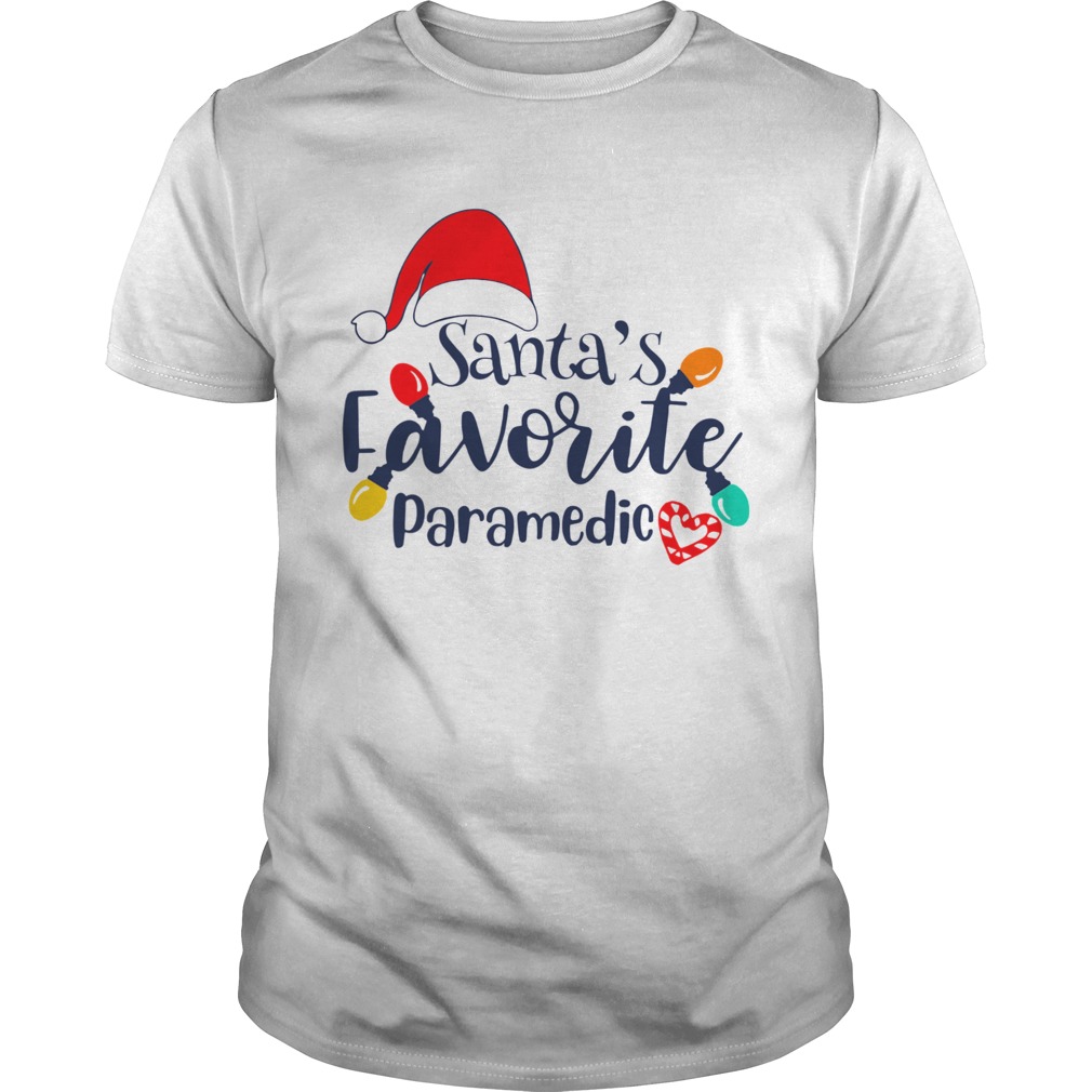 Santas Favorite Paramedic Christmas Light shirt