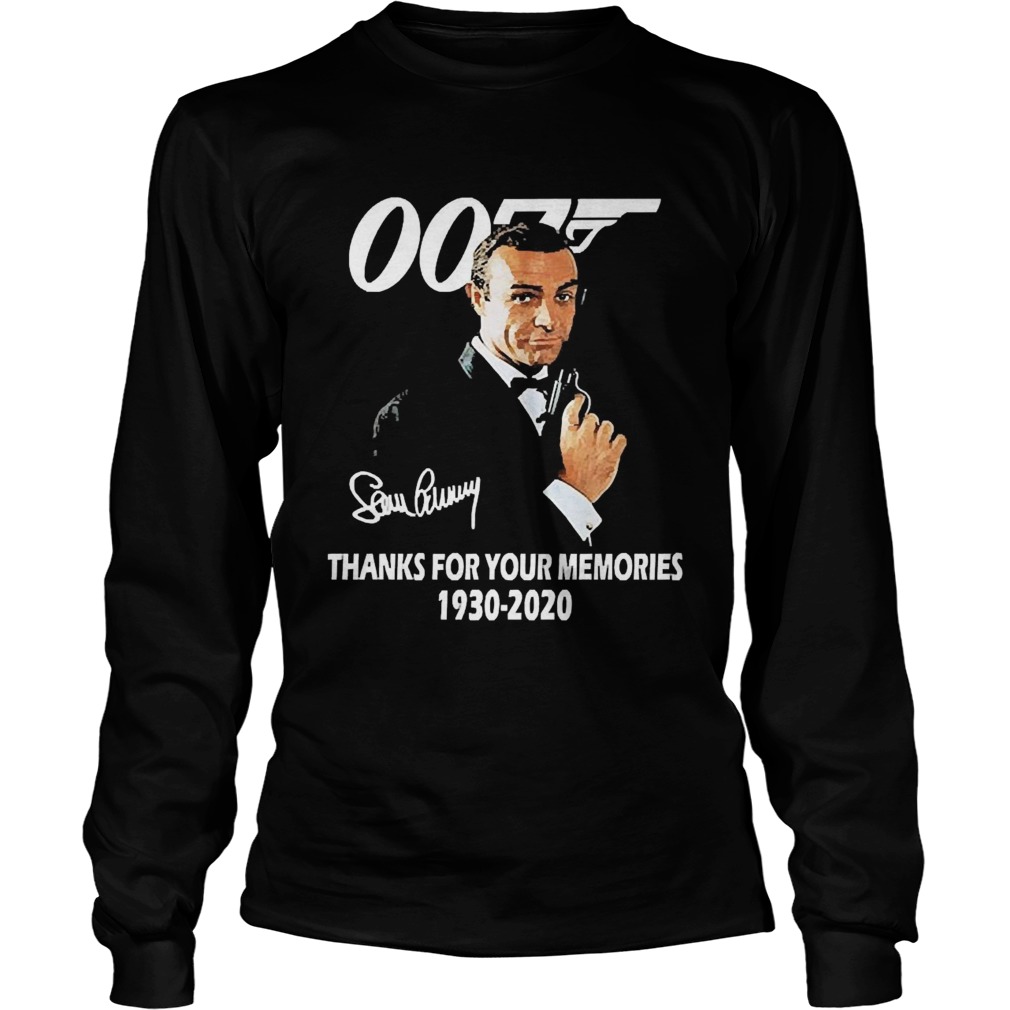 Sean Connery 007 Thanks For The Memories 1930 2020 Signature Long Sleeve