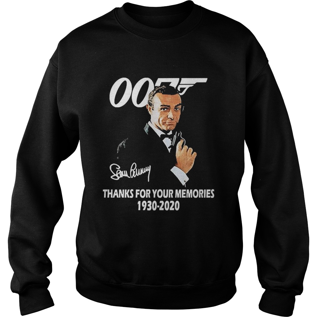 Sean Connery 007 Thanks For The Memories 1930 2020 Signature Sweatshirt