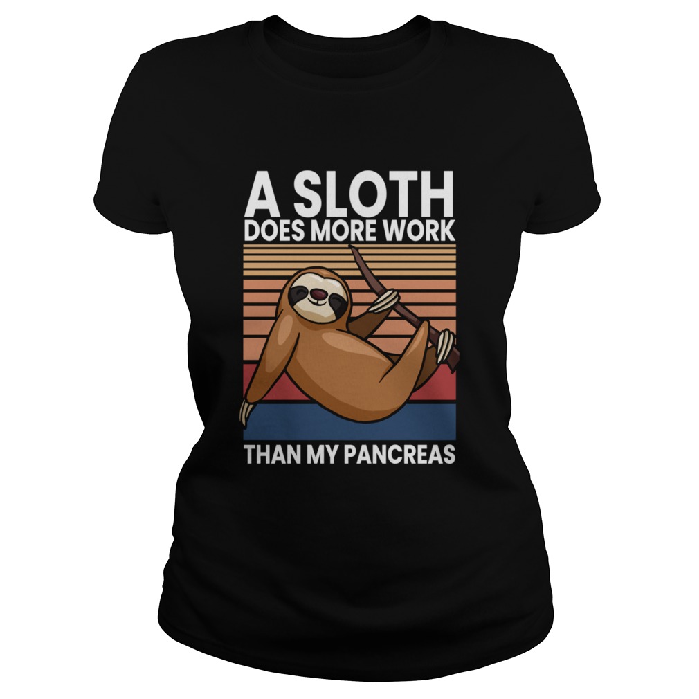 Sloth Does More Work Than My Pancreas Classic Ladies