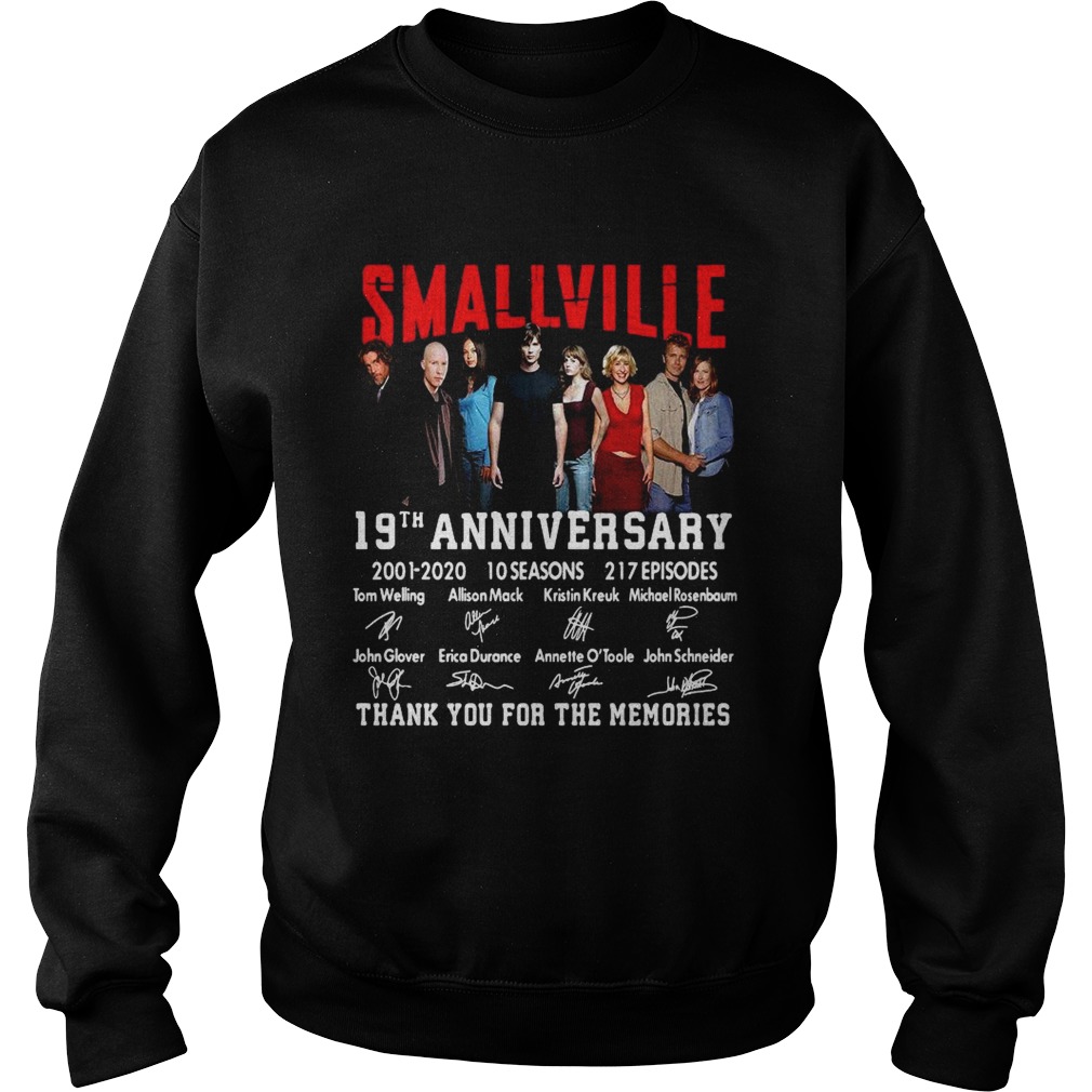Smallville 19th Anniversary 2001 2020 Thank You For The Memories Signature Sweatshirt