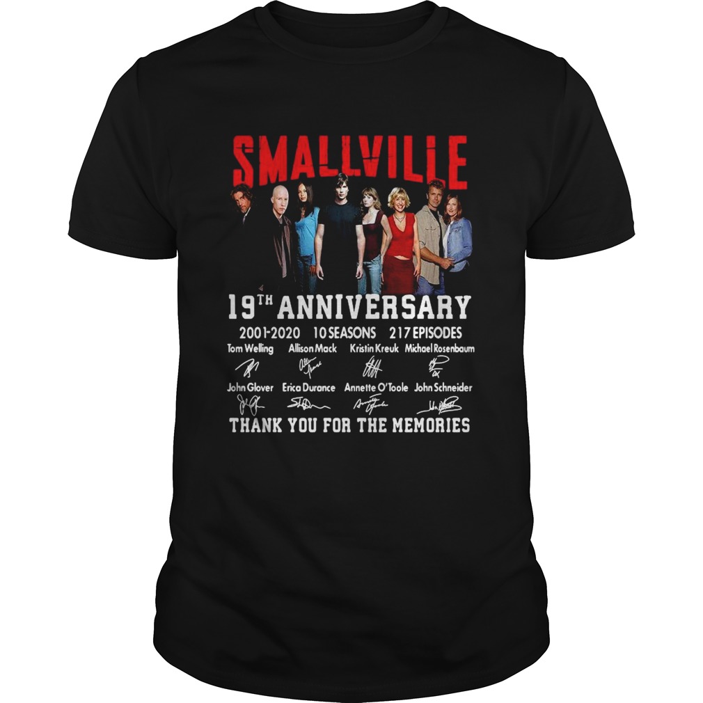 Smallville 19th Anniversary 2001 2020 Thank You For The Memories Signature shirt