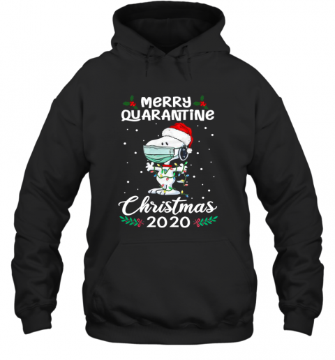 Snoopy Santa Wear Mask Merry Quarantine Christmas 2020 T-Shirt Unisex Hoodie