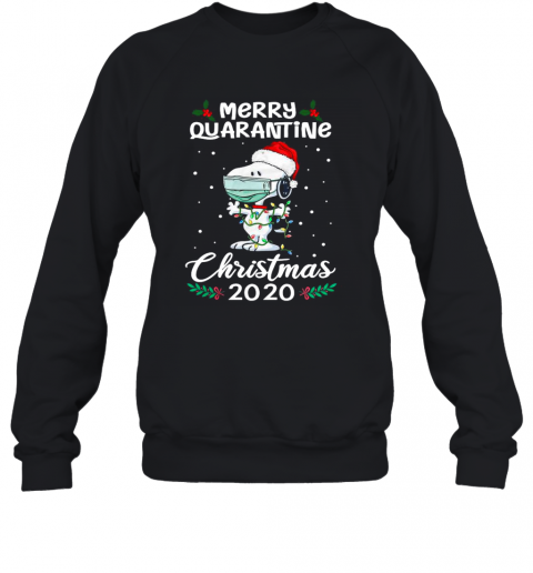 Snoopy Santa Wear Mask Merry Quarantine Christmas 2020 T-Shirt Unisex Sweatshirt