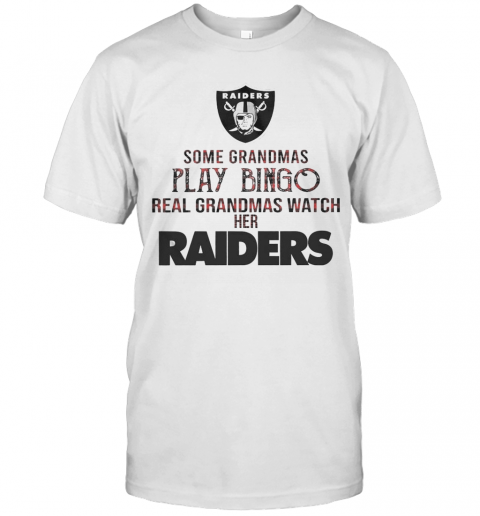Some Gramdmas Play Bingo Real Grandmas Watch Her Raiders T-Shirt Classic Men's T-shirt