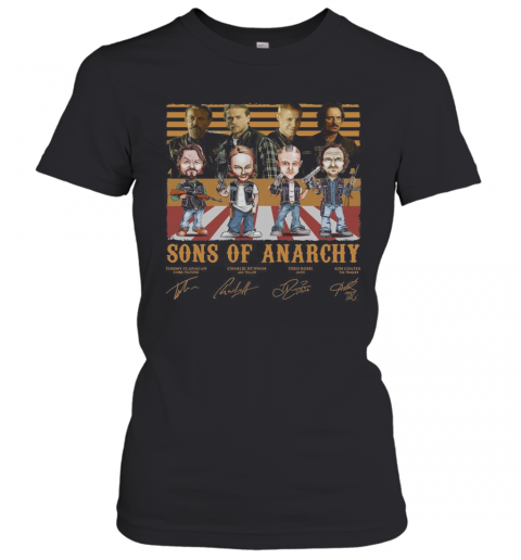 Sons Of Anarchy Tommy Flanagan Charlie Hunnam Theo Rossi Kim Coaten Vintage T-Shirt Classic Women's T-shirt