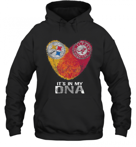 Steelers Alabama Crimsontide It'S In My Dna Heart Fingerprints T-Shirt Unisex Hoodie