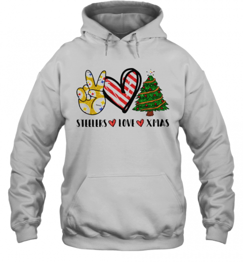 Steelers Love Xmas Christmas Tree Heart T-Shirt Unisex Hoodie