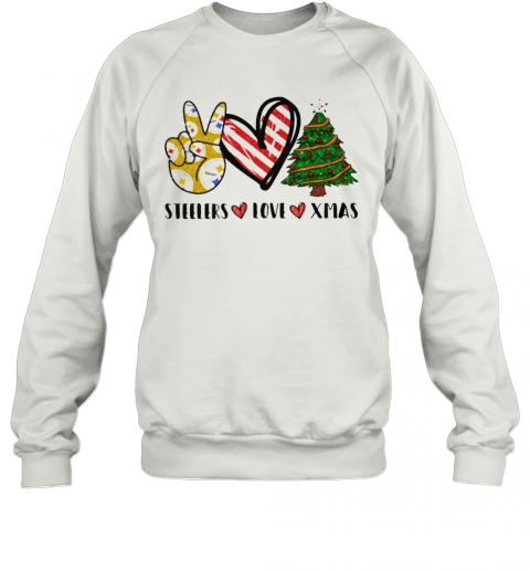 Steelers Love Xmas Christmas Tree Heart T-Shirt Unisex Sweatshirt