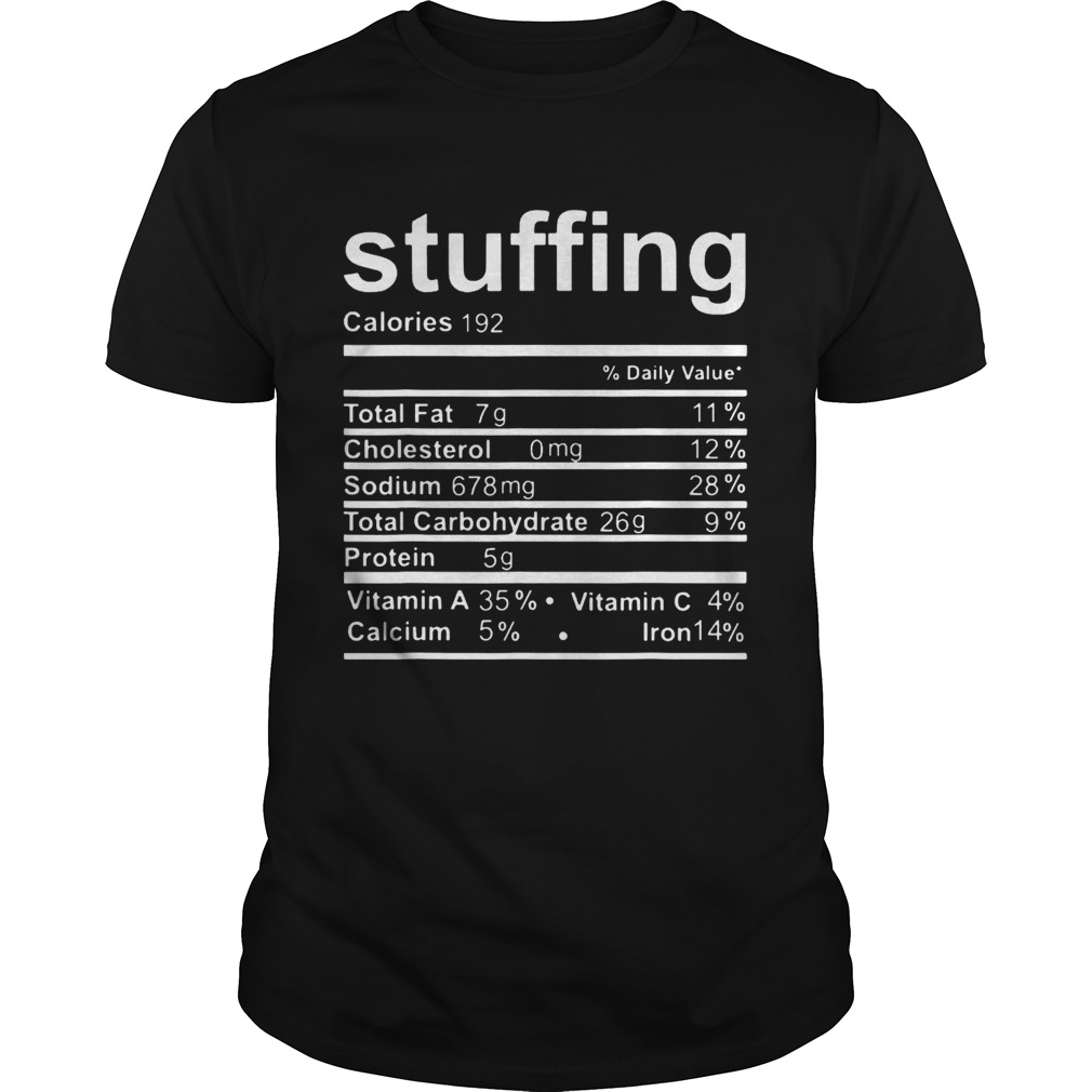 Stuffing Nutritional Facts shirt