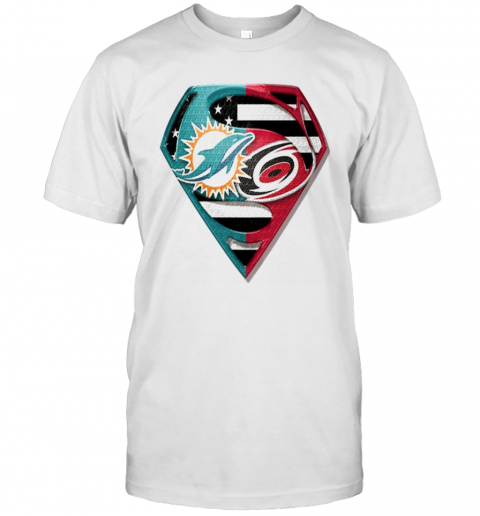 Superman Miami Dolphins Vs Carolina Hurricanes 2020 T-Shirt