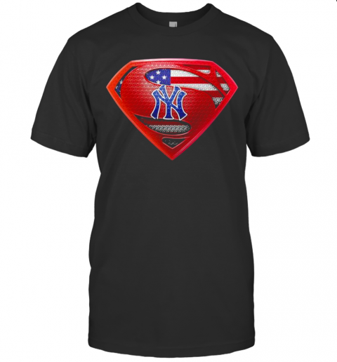Superman New York Yankees Logo American Flag T-Shirt