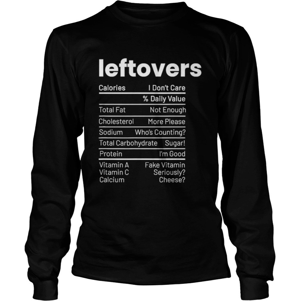 Thanksgiving leftovers food nutrition facts anti vegan Long Sleeve
