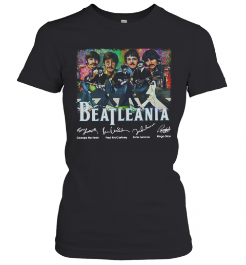 The Beatleania George Harrison Paul Mc Cartney John Lennon Ringo Starr T-Shirt Classic Women's T-shirt