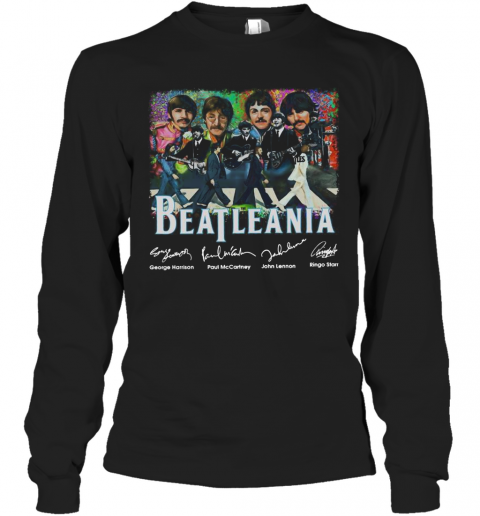 The Beatleania George Harrison Paul Mc Cartney John Lennon Ringo Starr T-Shirt Long Sleeved T-shirt 