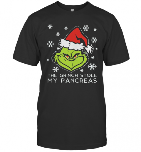 The Grinch Stole My Pancreas Christmas T-Shirt