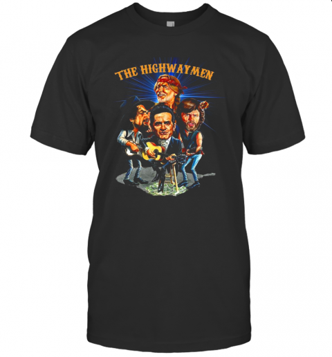 The Highwaymen Country Supergroup Caricatures T-Shirt
