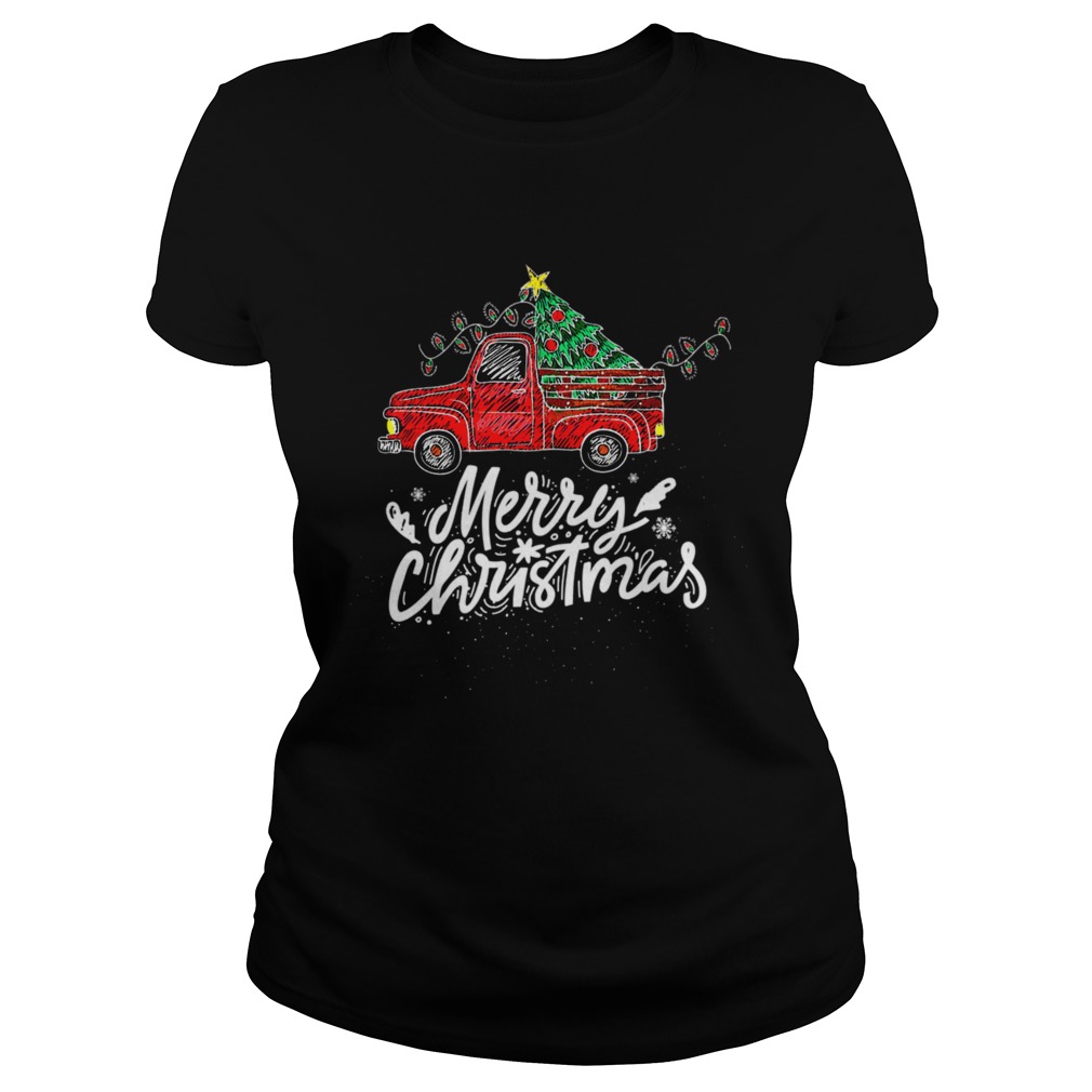 Vintage Wagon Red Truck Christmas Tree Pajama Gift Xmas Classic Ladies