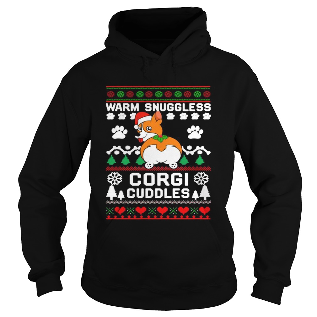 Warm Snuggless Corgi Cuddles Ugly Christmas Sweater Hoodie
