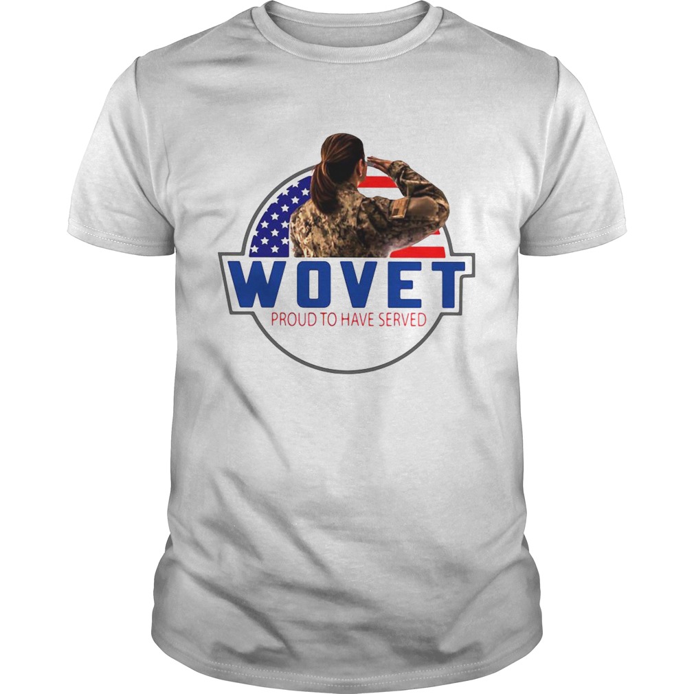 Wovet Proud To Have Served American Flag shirt